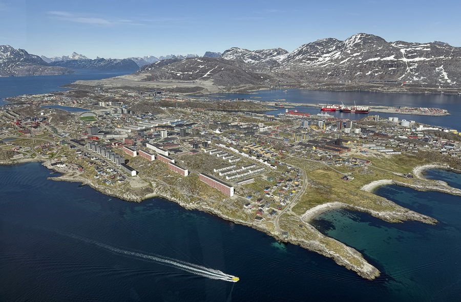 Nuuk, Greenland, from the air